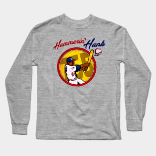 Hammerin' Hank Aaron • The Milwaukee Hammer Long Sleeve T-Shirt